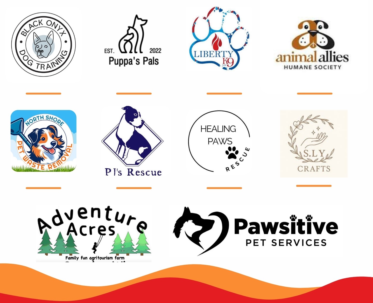 Pawndr Bark in the Park current vendors and shelter partners